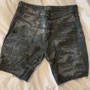 Rogue Distressed Camo Shorts